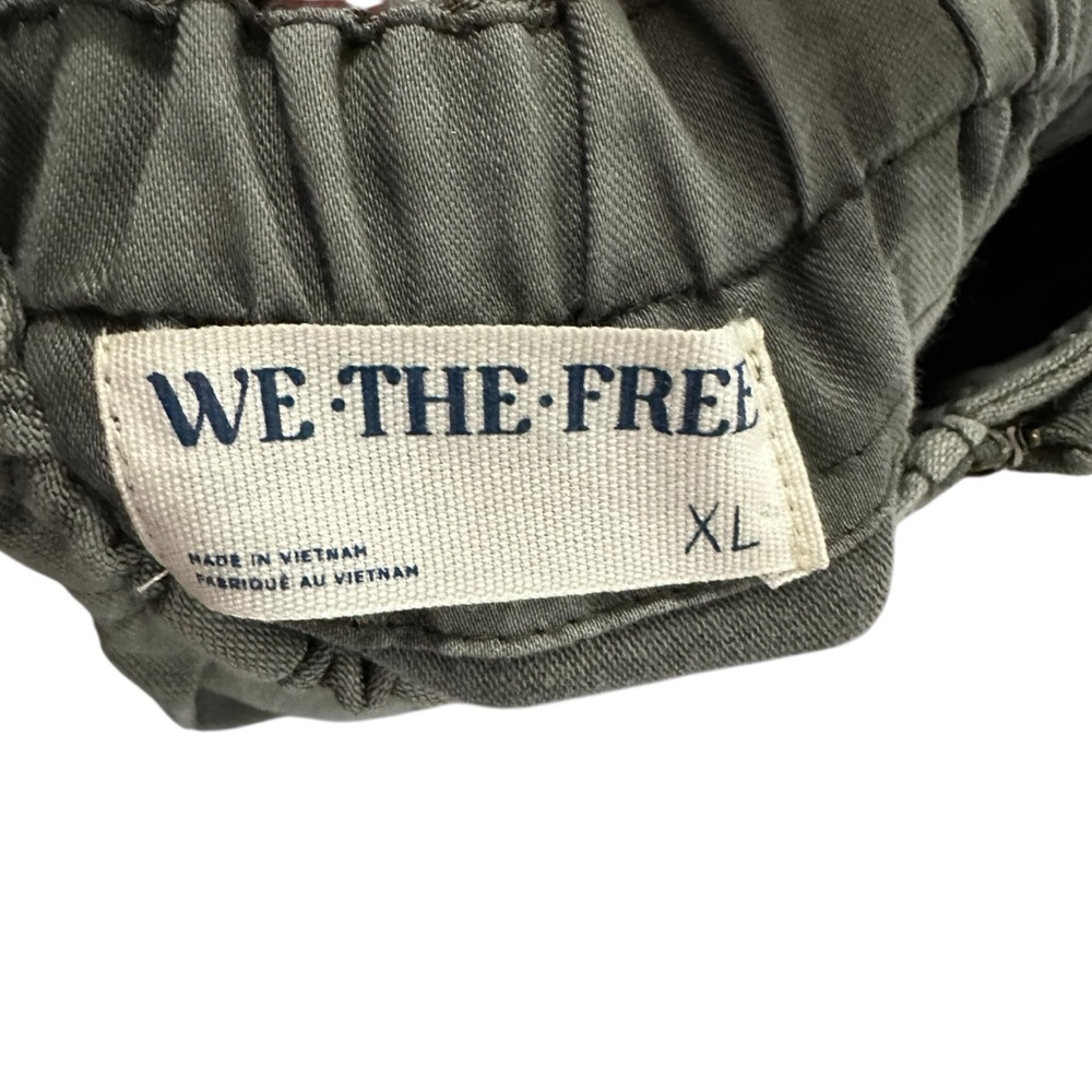 Free People We The Free Everglades Utility Pants Sz XL Green Cargo Barrel Ties - Picture 11 of 11